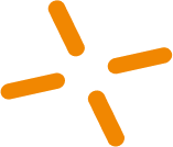 A graphic of four orange lines intersecting