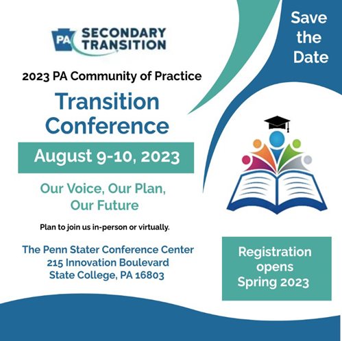 PA Secondary Transition Conference is August 9 to August 10, 2023